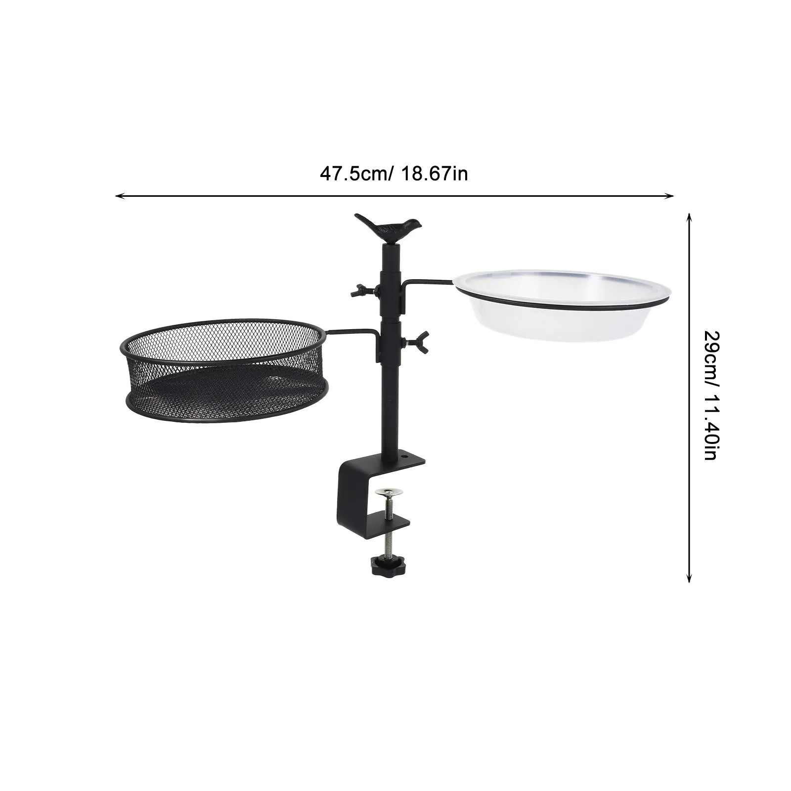 Detachable Bird Feeder Hanger Bath Stand Feeding Station Outdoor Deck