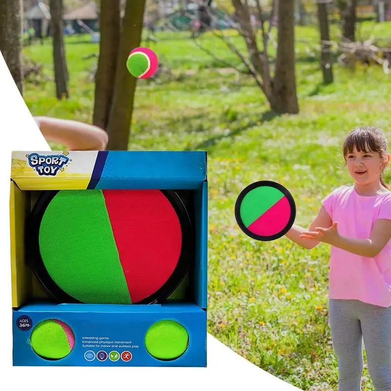 Throw And Catch Ball Set Ball Toss Game For Kids Sticky Sports Toy Equipment Parent-Child Interaction For Play Activities Zpaxo