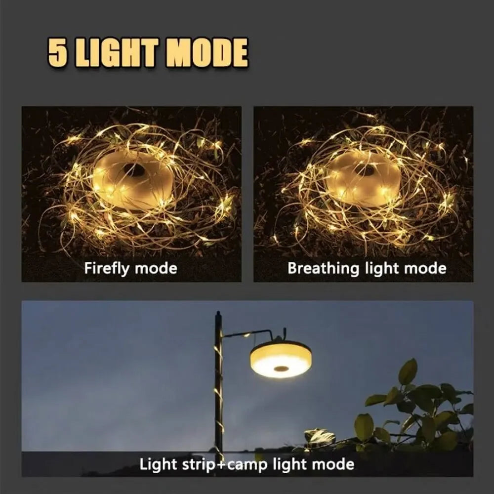 LED Rechargeable Camping Lantern – 10M IPX4 Waterproof Light