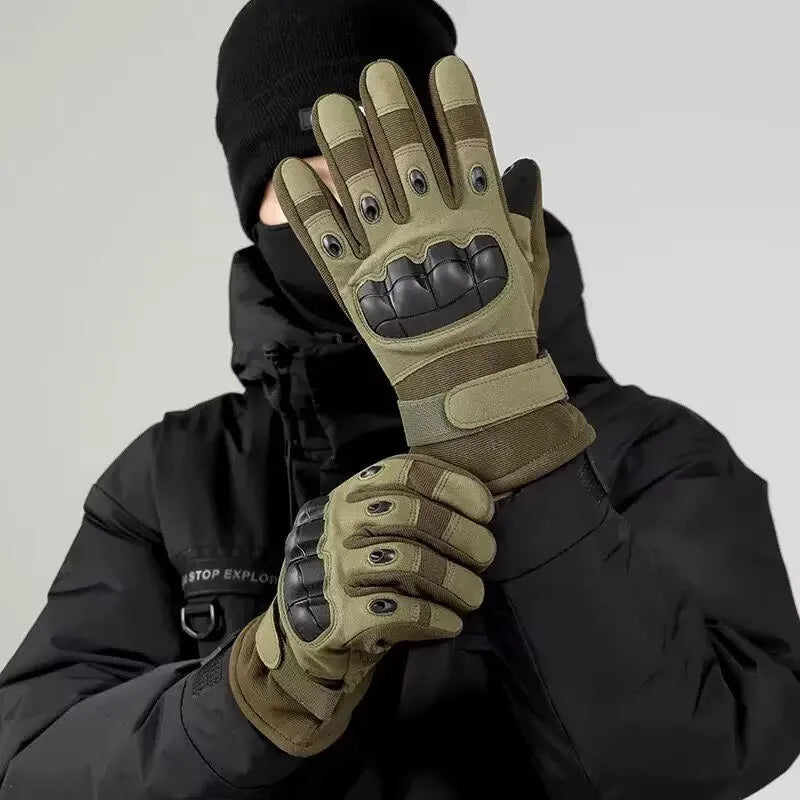 Winter Warm Tactical Velvet Gloves Soft Silicone Shell Full Finger Zpaxo