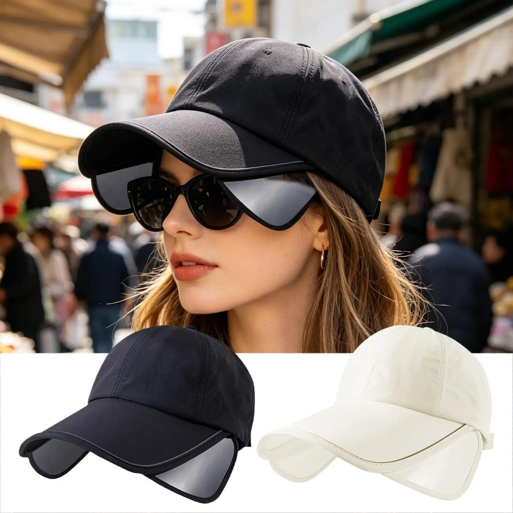 Sunscreen Hats Widened Brim Summer Sun Hat Outdoor Big Brim Cap Breathable Fishing Hat Retractable Sunshade UV protection Zpaxo