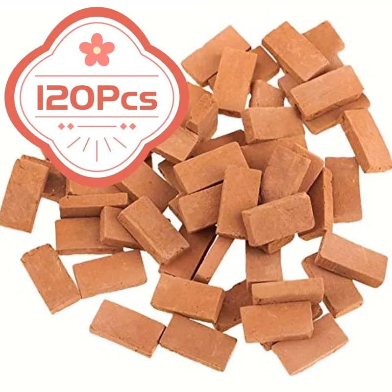 1:16 Mini Red Bricks – Miniature Landscape Model Building Blocks Miniature Building Blocks Zpaxo 120PCS