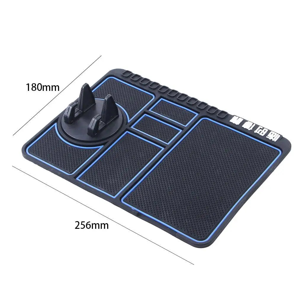 Parking Car Interior Anti-skid Pad 4-in-1 Number Card Auto Phone Zpaxo