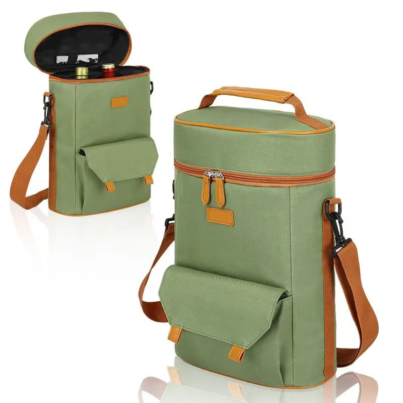 Insulated Wine Carrier Bag – Crossbody Cooler for Travel Insulated Wine Bag Zpaxo
