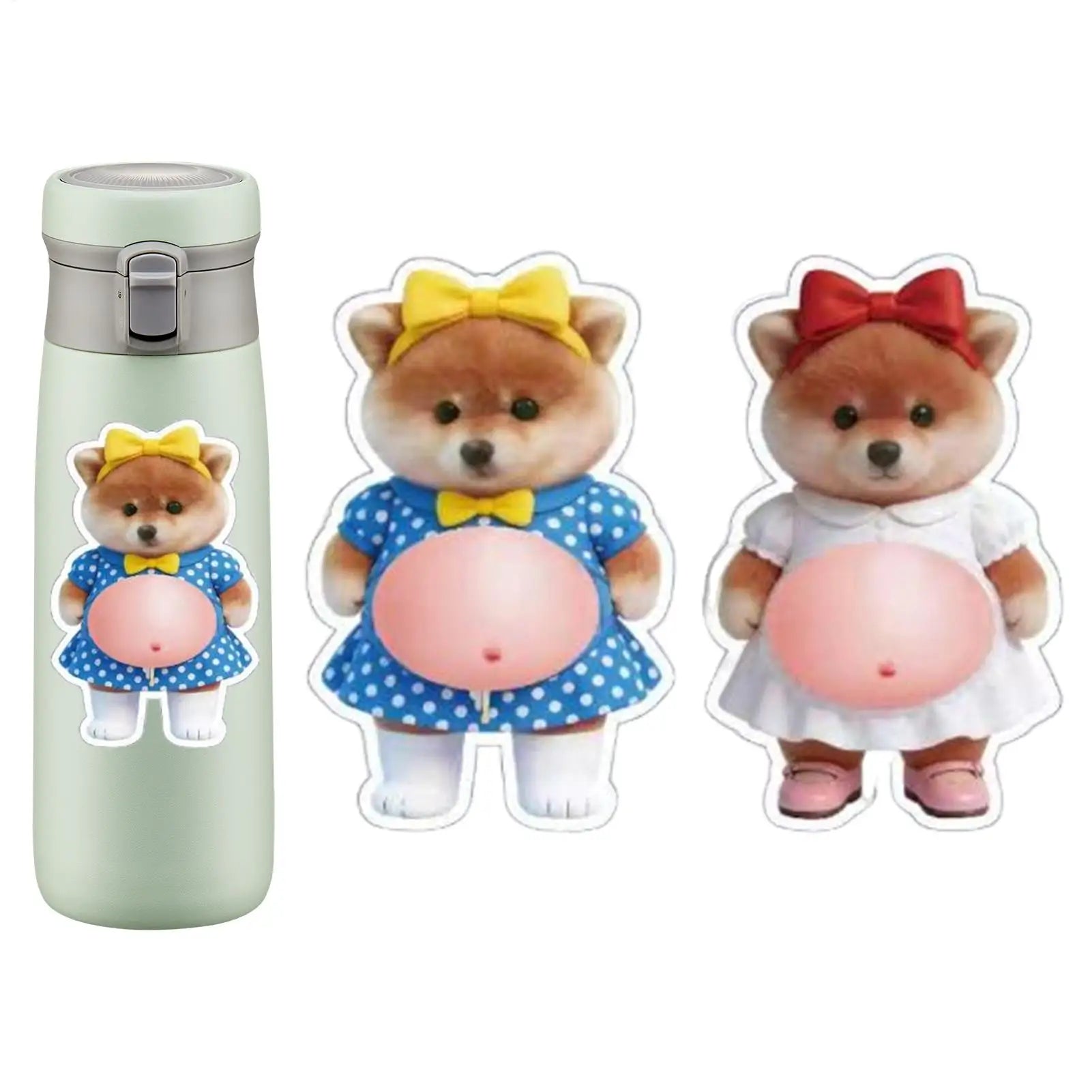 3D Squeeze Puppy Cartoon Stickers – Kids Party Favor Decor Cartoon Sticker Set Zpaxo