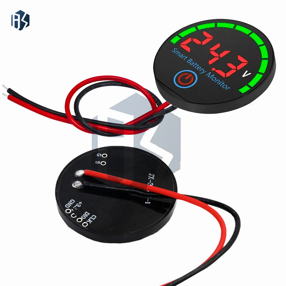 3-14S Li-ion Battery Voltmeter DC 7-55V LED Display Voltage Level Zpaxo