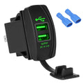 Car Charger Auto Adapter Dual USB Ports Dustproof Phone 5V 3 1A LED