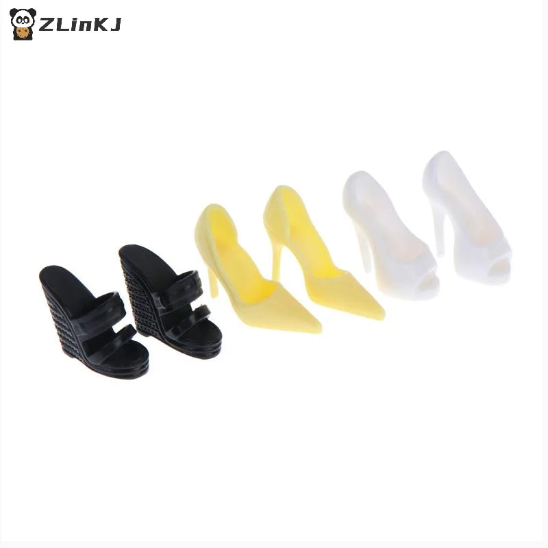 4 Pairs Doll Heels Ankle Boot Supermodel Similar Foot Shape Wearable Zpaxo