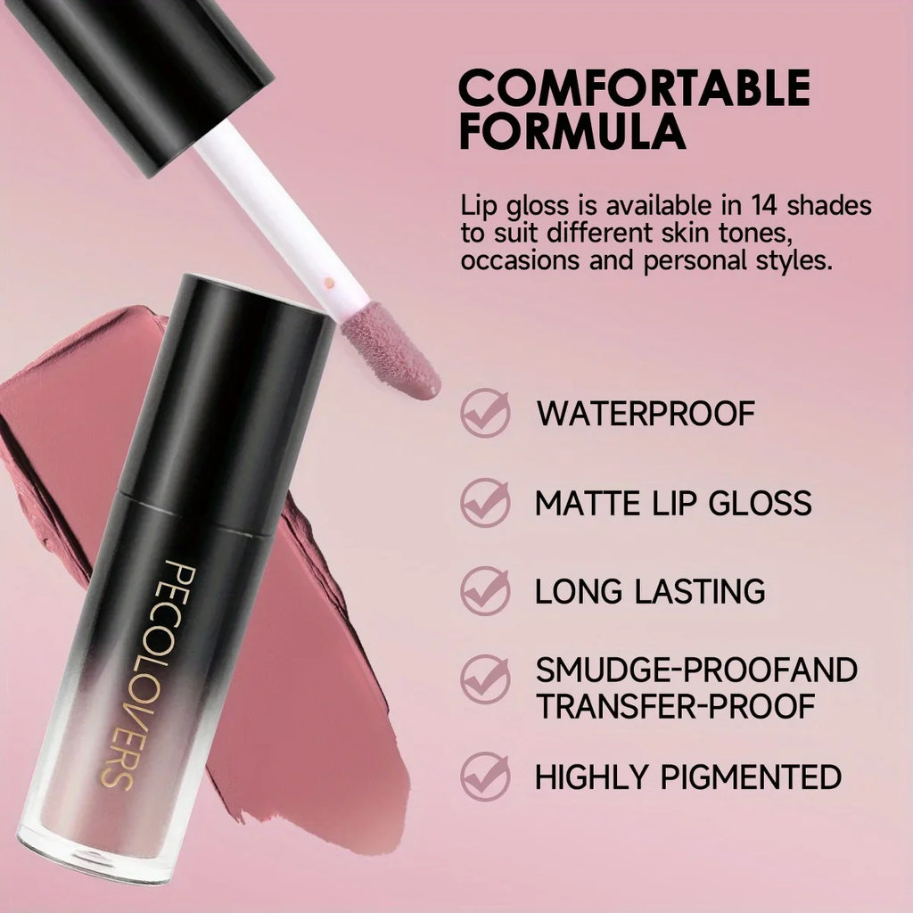 Long Lasting Lipstick Lip Gloss Makeup Waterproof Velvet Non-stick Cup Lip Tint Sexy Black Liquid Lip Stick Zpaxo