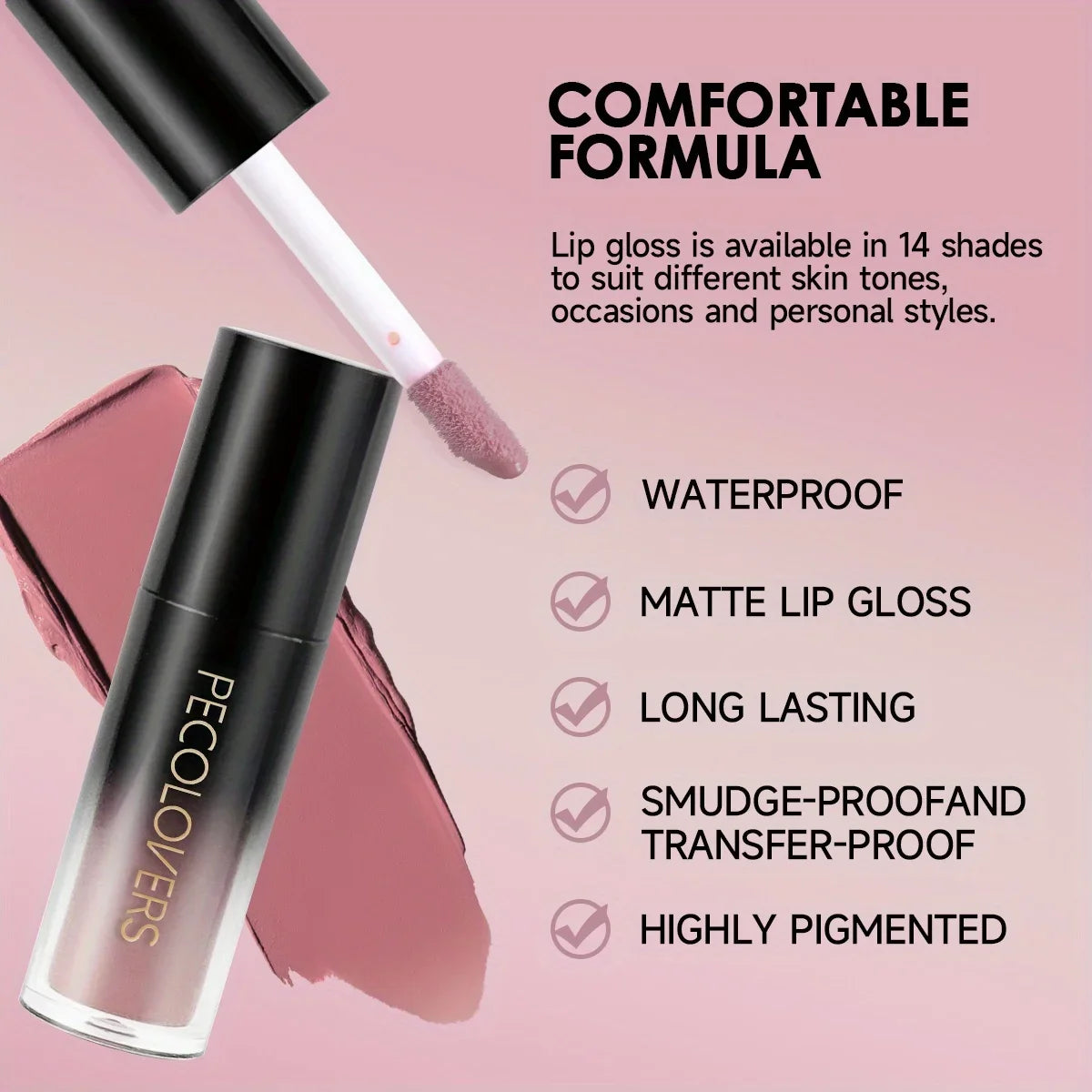 Long Lasting Lipstick Lip Gloss Makeup Waterproof Velvet Non-stick Cup Lip Tint Sexy Black Liquid Lip Stick Zpaxo