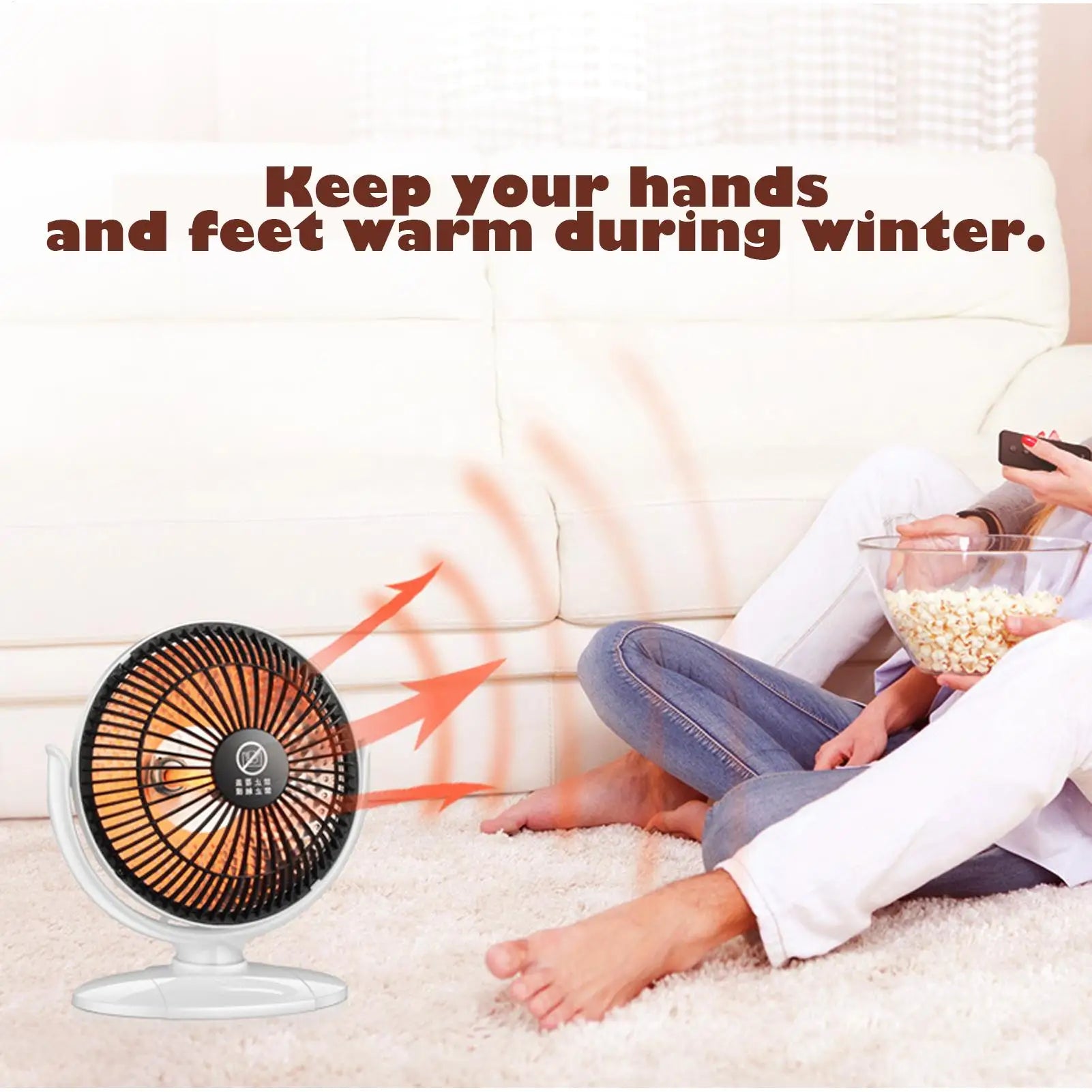 Space Heater Portable 200W Appliances 6 Inches Dumping Shutdown Zpaxo