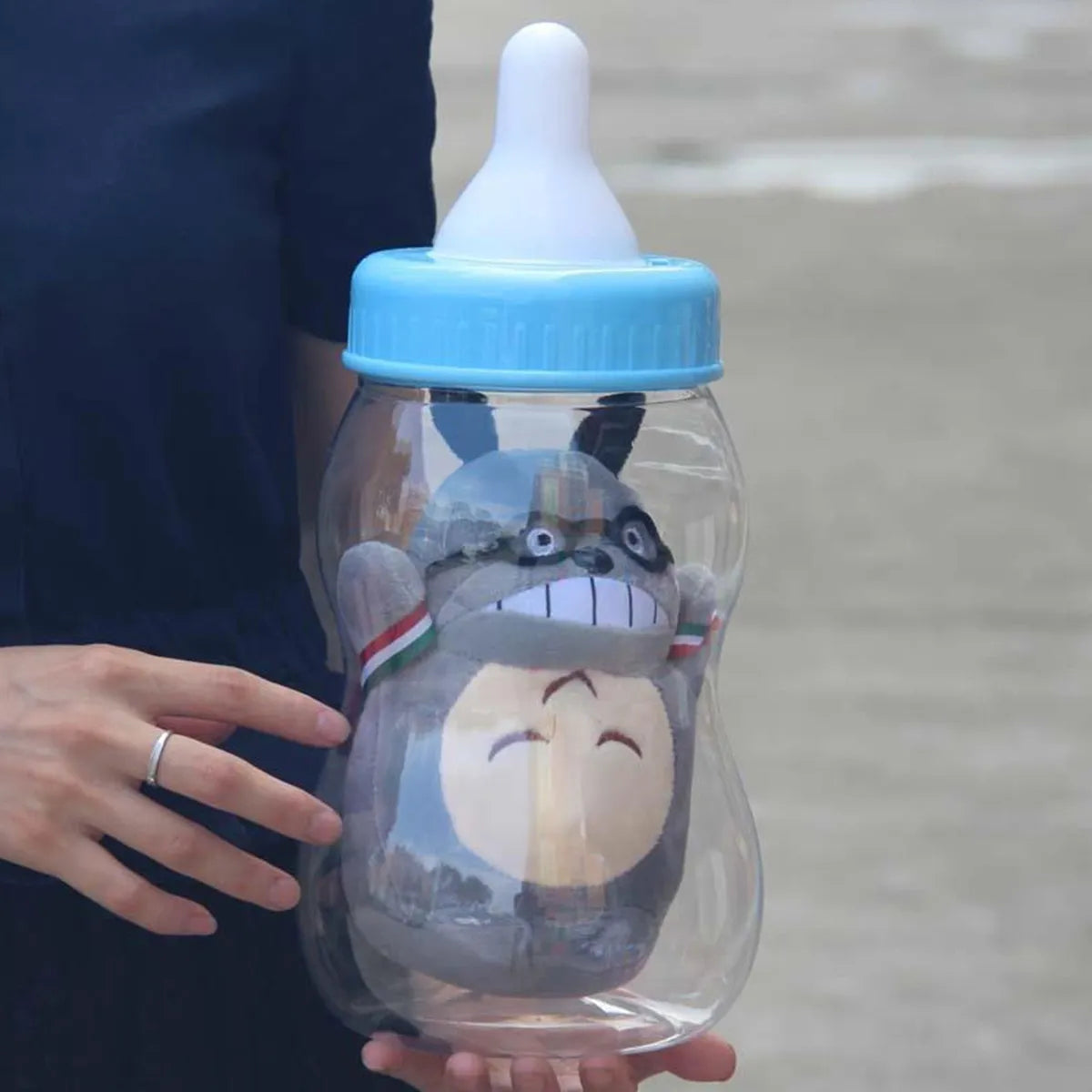 Extra Large Baby Bottle Design PVC Piggy Bank Kids Saving Pot Money
