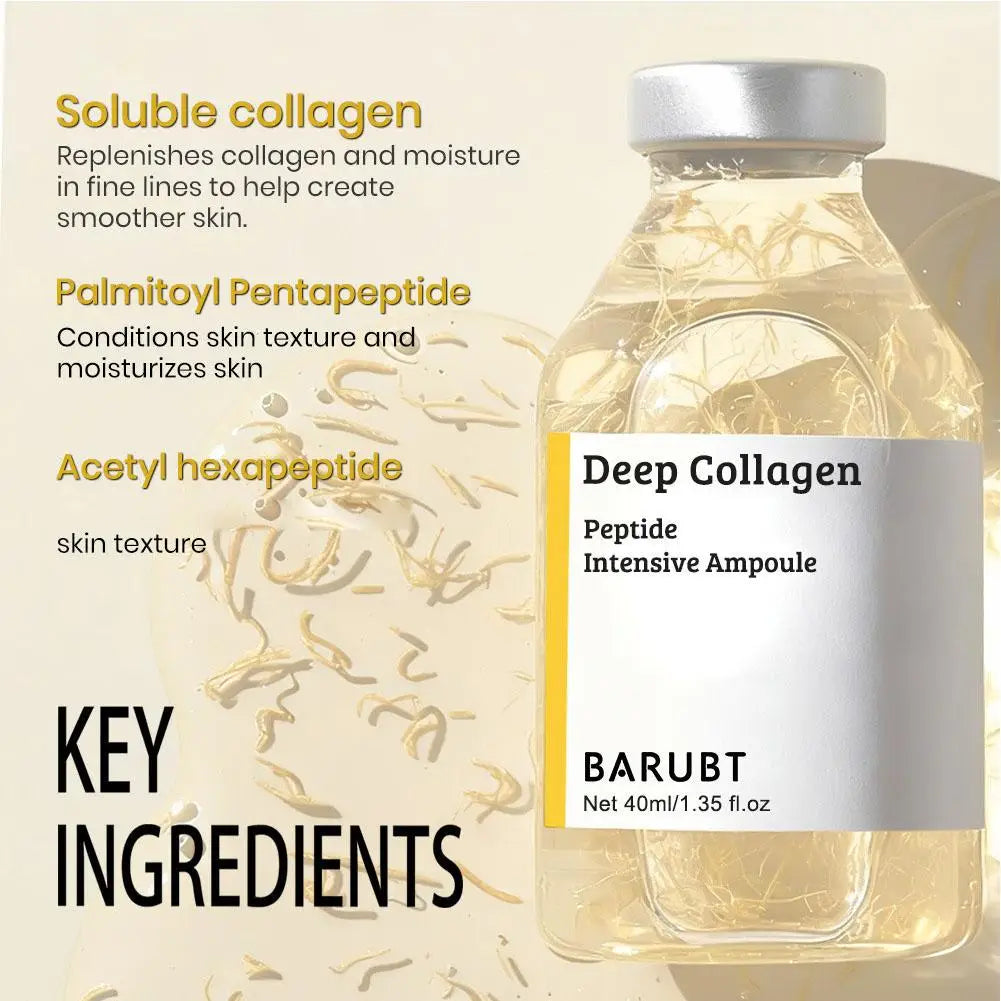 Silk Collagen Essence Serum Deep Peptide Intensive Revitalizing Face Cream Anti-Wrinkle Firming Lifting Korean Skin Care 40ml Zpaxo