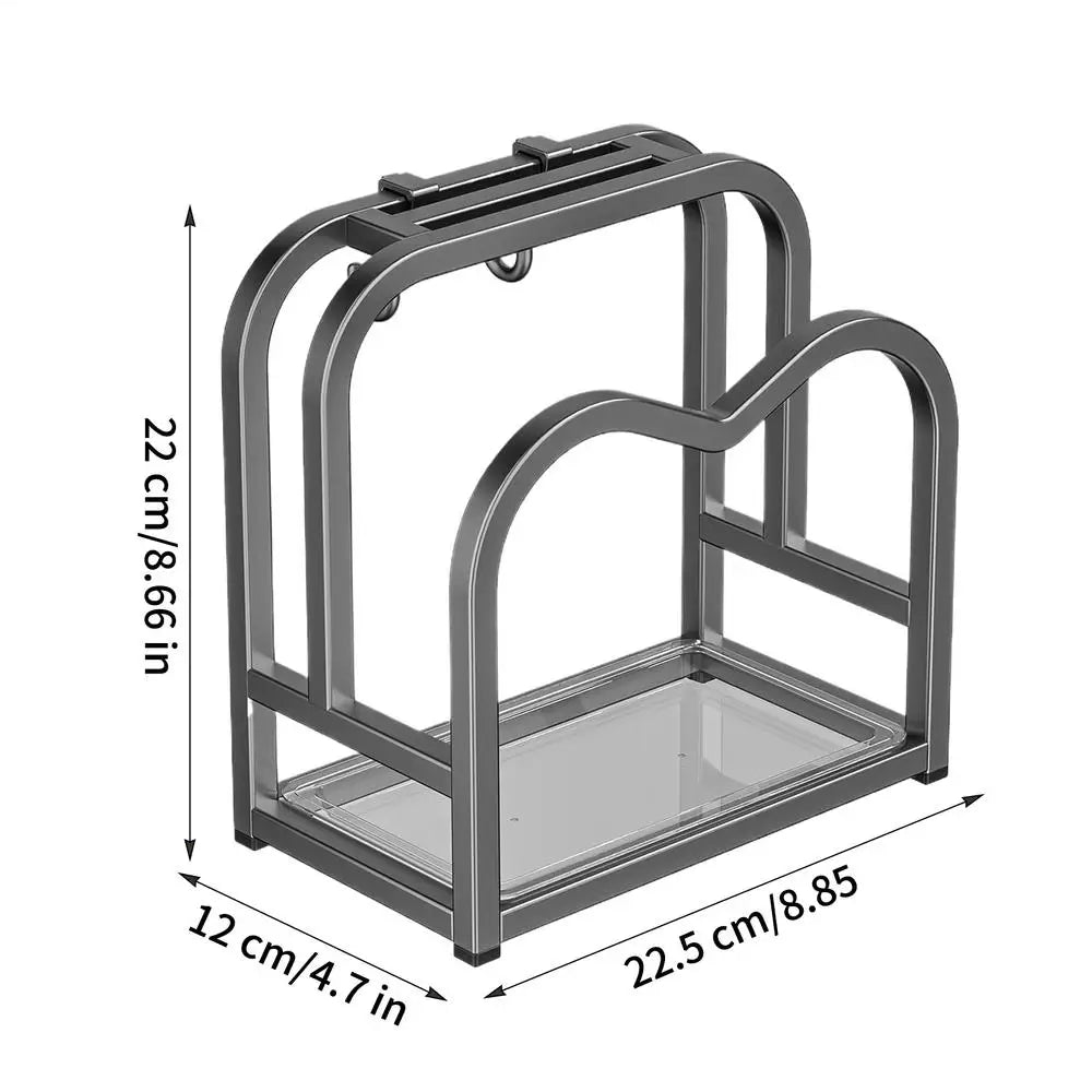 Carbon Steel Pot Lid & Knife Holder – Kitchen Storage Rack Kitchen Storage Rack Zpaxo 1PC