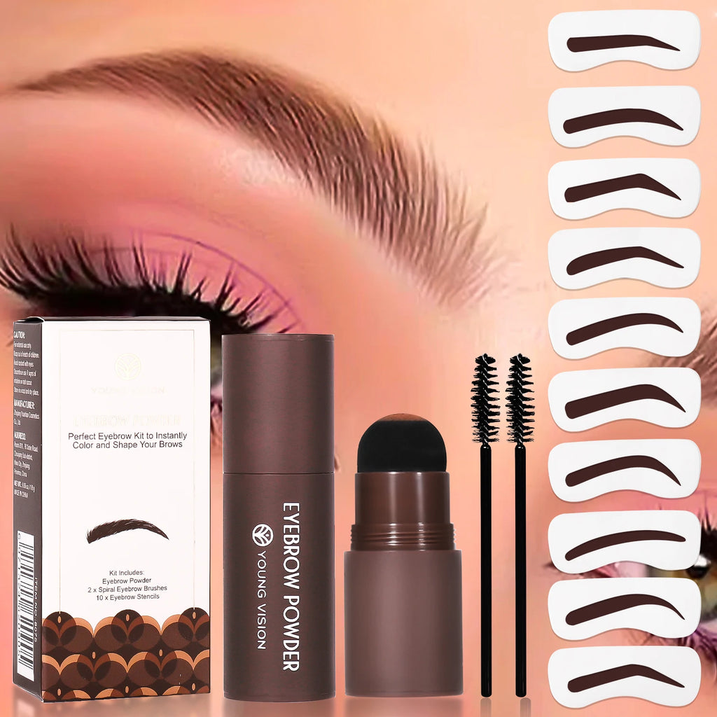 Eyebrow Stamp Waterproof Long Lasting Natural Brow Stamp Shaping Kit Shape Brow Stamp Contouring Stick Hairline Zpaxo