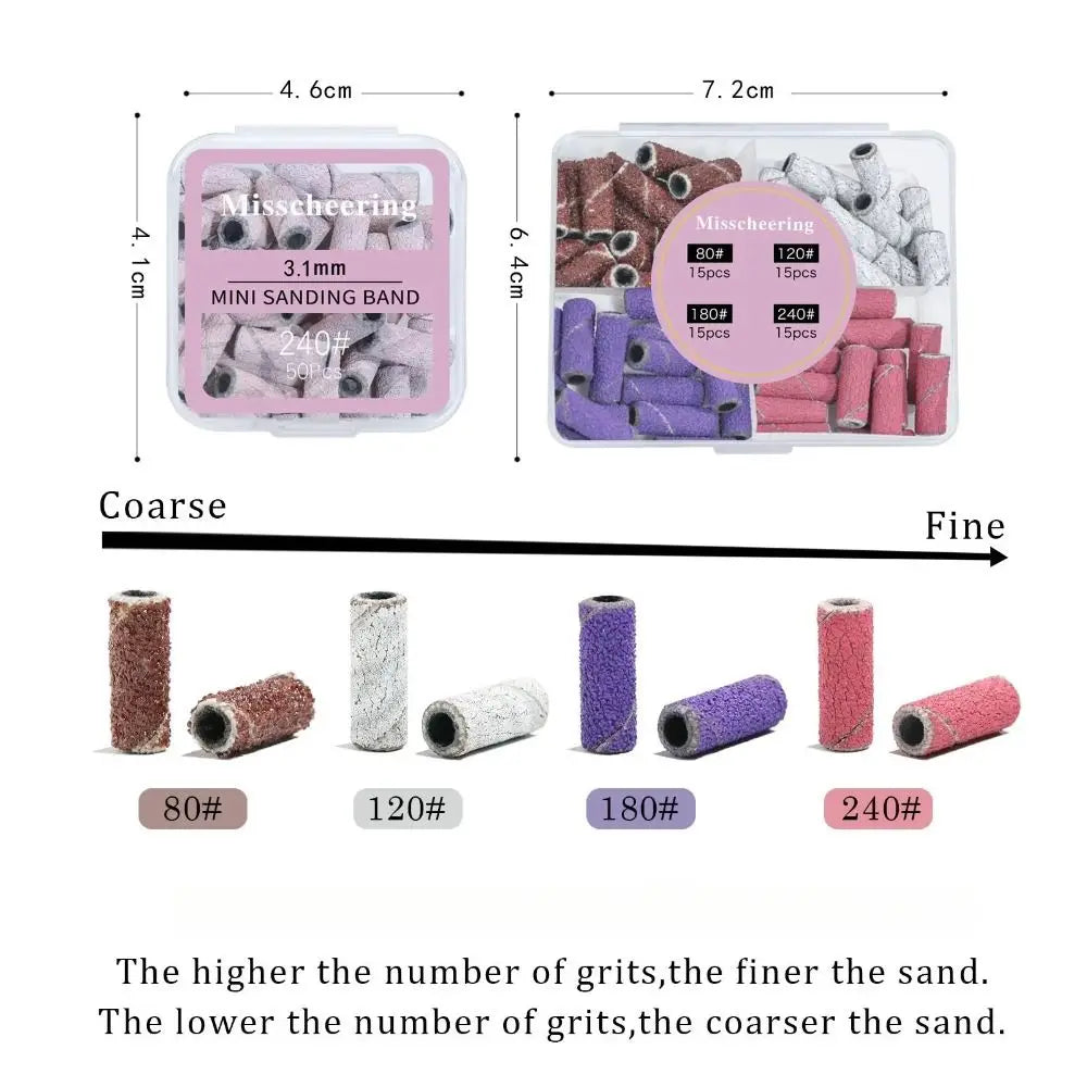 120 180 240 Grit Nail Machine Buffing Ring Remove Dead Skin Calluses Zpaxo