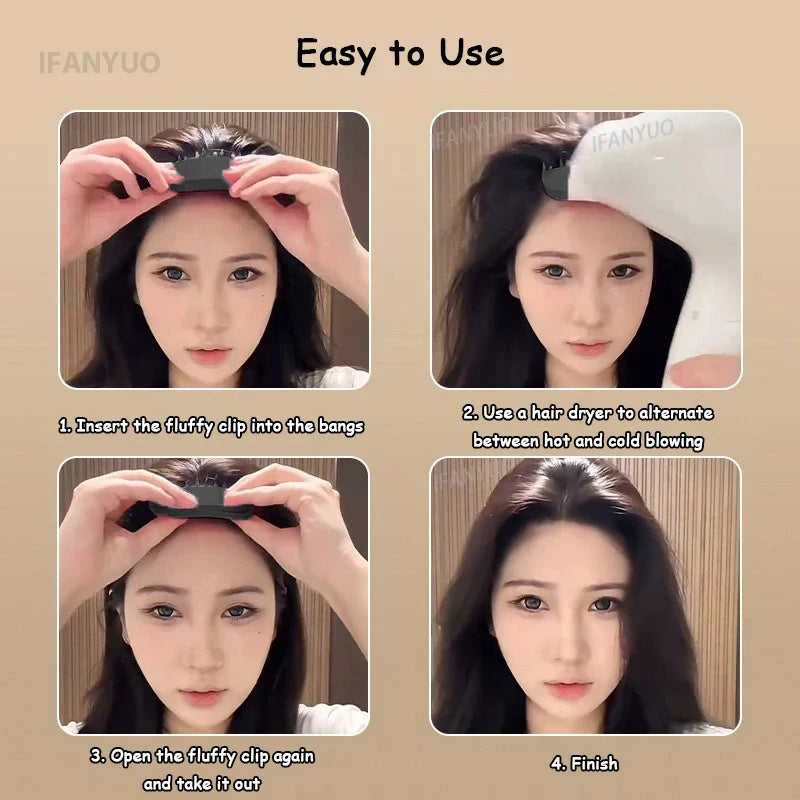 Fluffy Hairpin Curling Bangs Clips Hair Roots Volumizing Fixed Shape