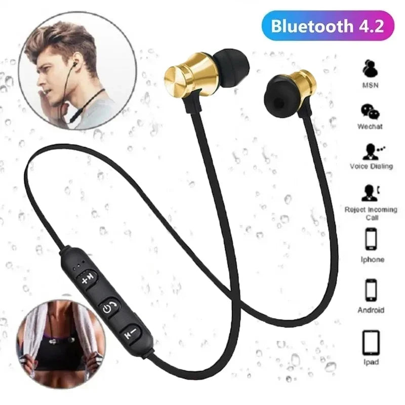 Sports Running Bluetooth 4.2 Earphone Magnetic Wireless Headphones With HD Microphone Bass 3D Stereo Earphones For Huawei Xiaomi Zpaxo