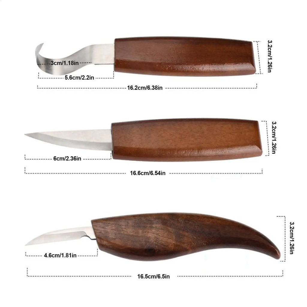 Wood Carving Tool Woodworking Drill Chisel 10 Storage Bag DIY Lovers