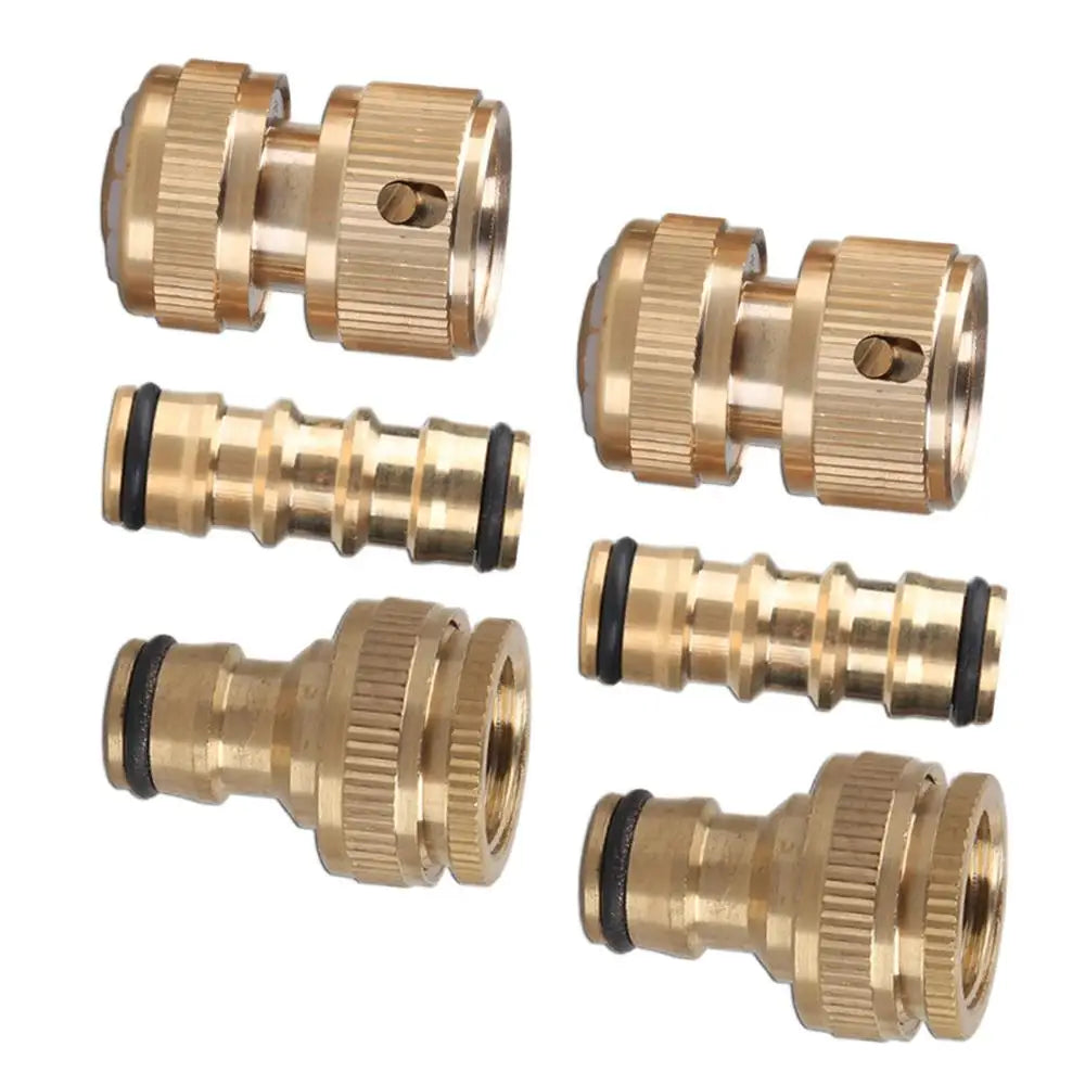 Quick Connect Hose Fittings Brass Tube Watering Coupling Disconnect