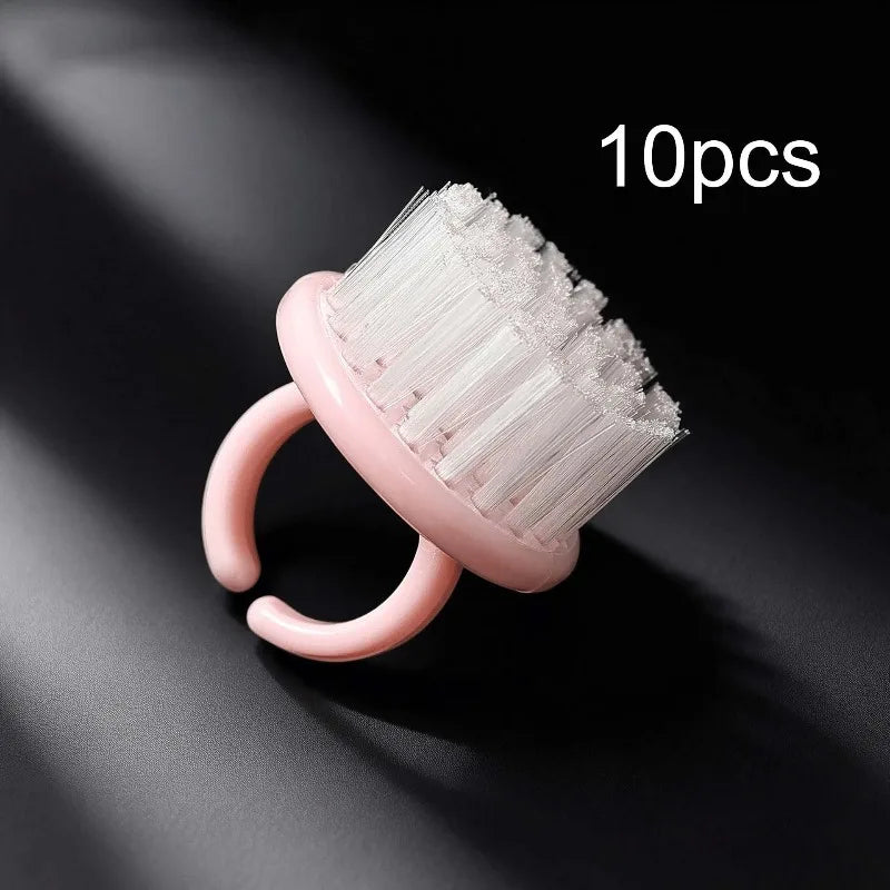1- Plastic Nail Brushes Colorful Hand Scrubbing Cleaning Brush Dust Zpaxo pink 10pcs