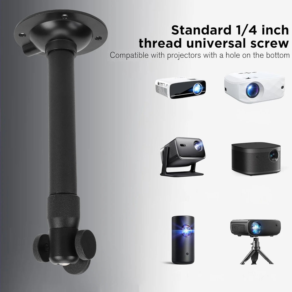 Ceiling Wall Projector Mount Bracket for TMY Projectors Universal 7.9 to 15.7in Length Adjustable 360° Rotation 90° Tilt Zpaxo