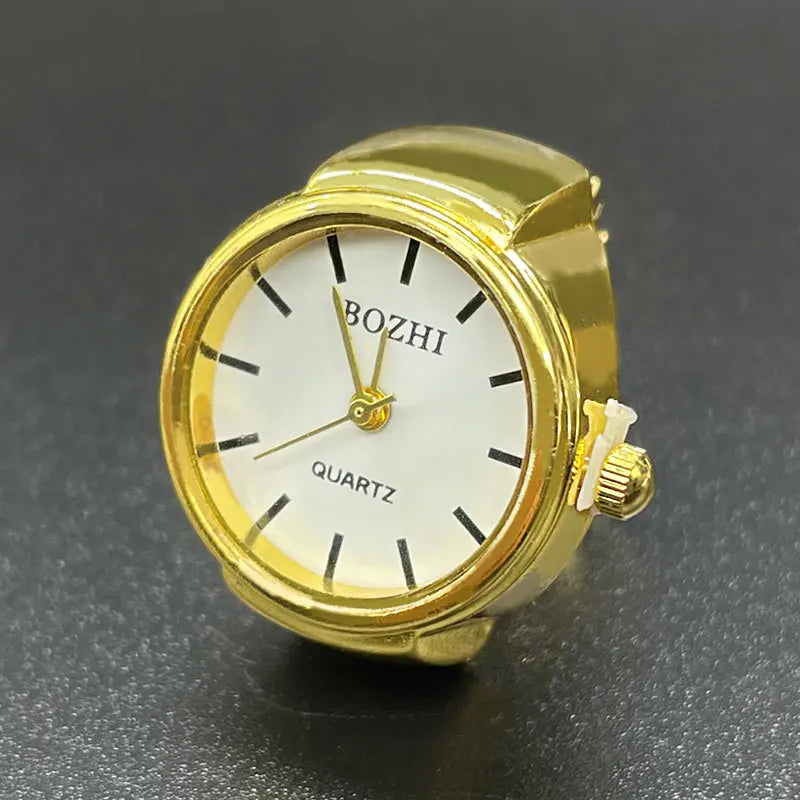 RetroGem New Fashion Personality Ring Watches Adjustable Women's Party Banquet Jewelry Finger Accessories Rings Gifts for Women Zpaxo B-gold
