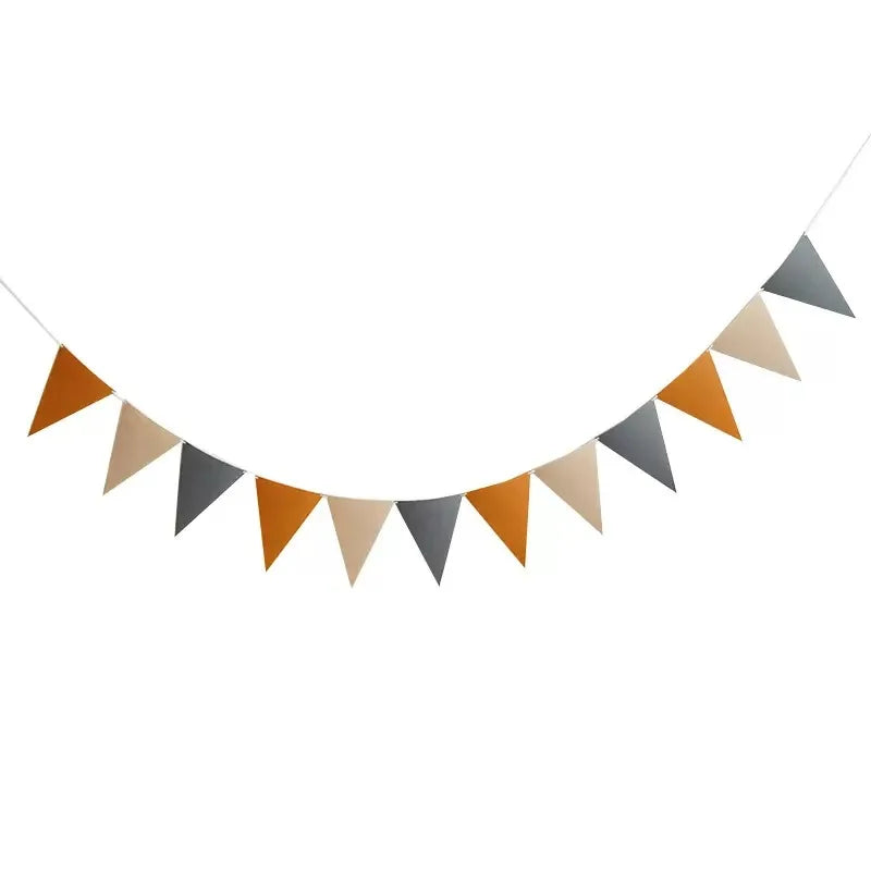 12 Flags Colorful Triangle Pennant Garland Multicolor Felt Banner Zpaxo C
