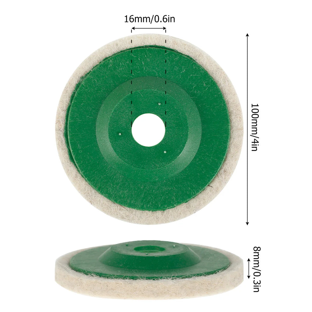 10/20PCS Wool Polishing Wheel Buffing Pad Angle Grinder Wheel Felt Polishing Pad Disc Angle Grinder Accessories for Car Maintain Zpaxo