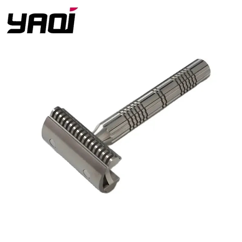 Yaqi Mens Raw Color Version Bohemia 316 Stainless Steel Adjustable Baseplate New Safety Razor Retro Fashion High Quality Razor Zpaxo RA2243-RC