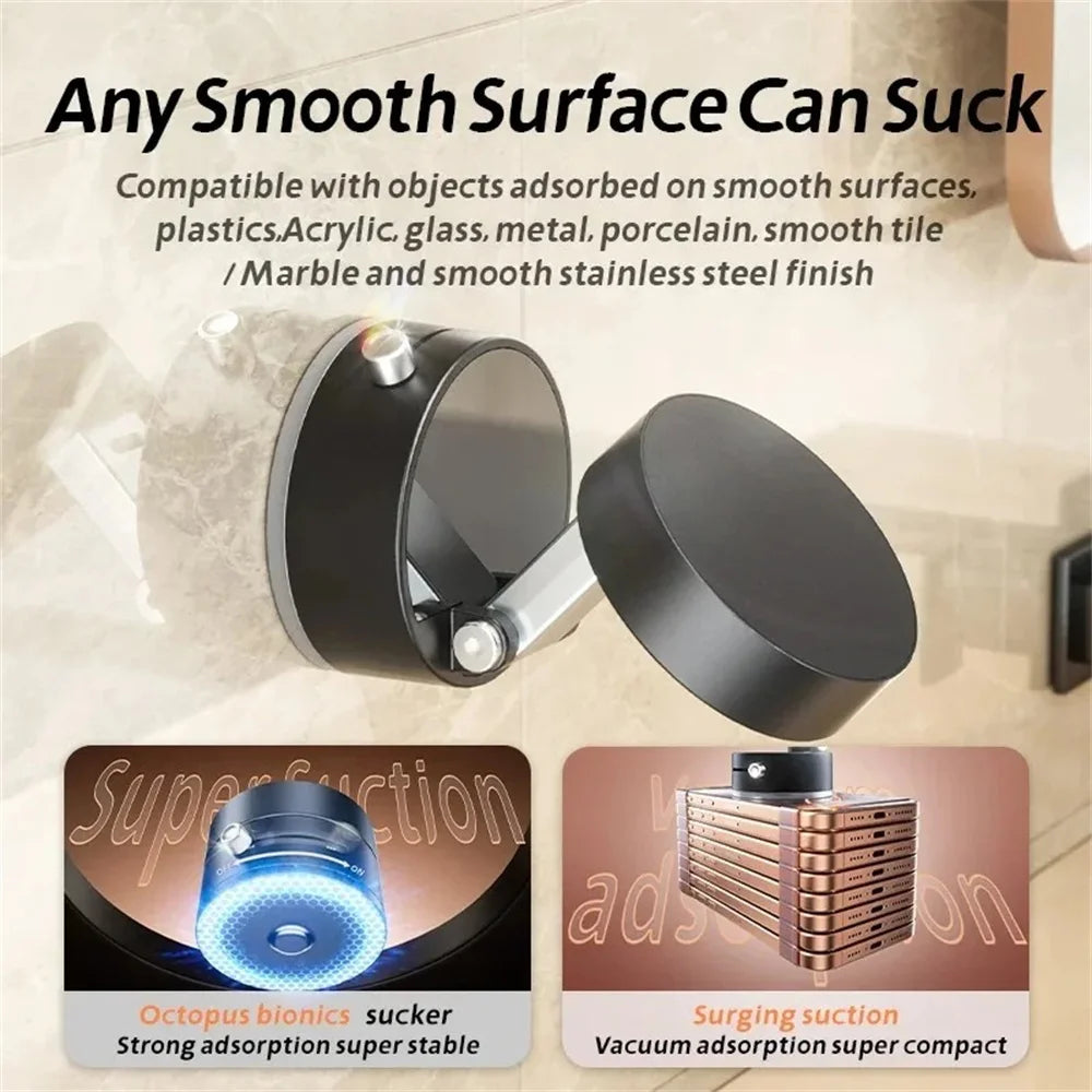 Magnetic Mobile Phone More Portable Vacuum Bracket Adjustable Double-Sided Suction Cup Holder Lazy Stand For All Smartphone Zpaxo
