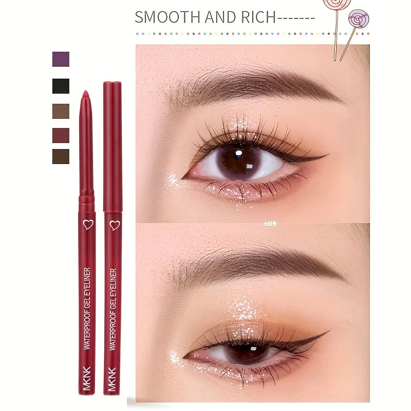 5 Colors Eyeliner Pencil Waterproof Long-lasting Blue Black Brown Easy Wearing Eyeliner Pen Zpaxo