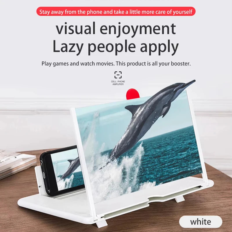 12"Mobile Phone Magnifier Easy TV Viewing Orientation Landscapes Use Eye Protection Full-Screen Mobile Phone Magnificate Zpaxo
