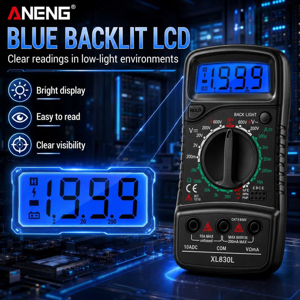 ANENG XL830L Handheld VBacklight Multimetr Tools Portable AC DC