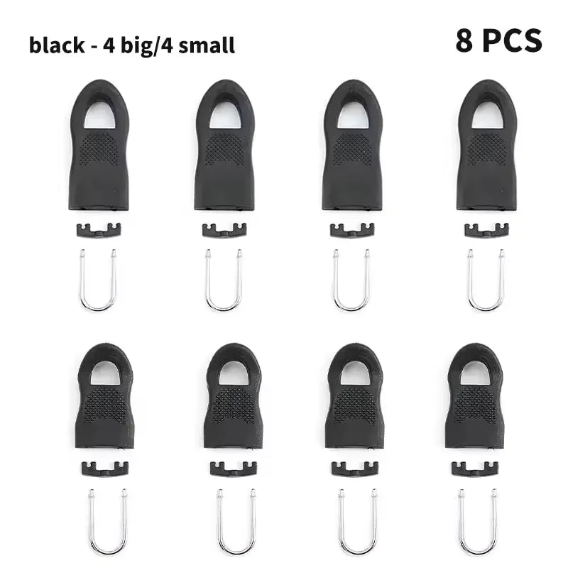 8-Pack Replacement Zipper Pulls – Zip Fixer for Bags & Clothes Zipper Pull Replacement Zpaxo 8PCS-Black-SL