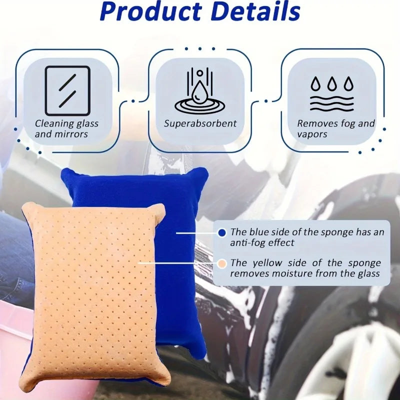 Large Anti-fog Sponge Car Windows Shower Mirrors Absorbent Instantly