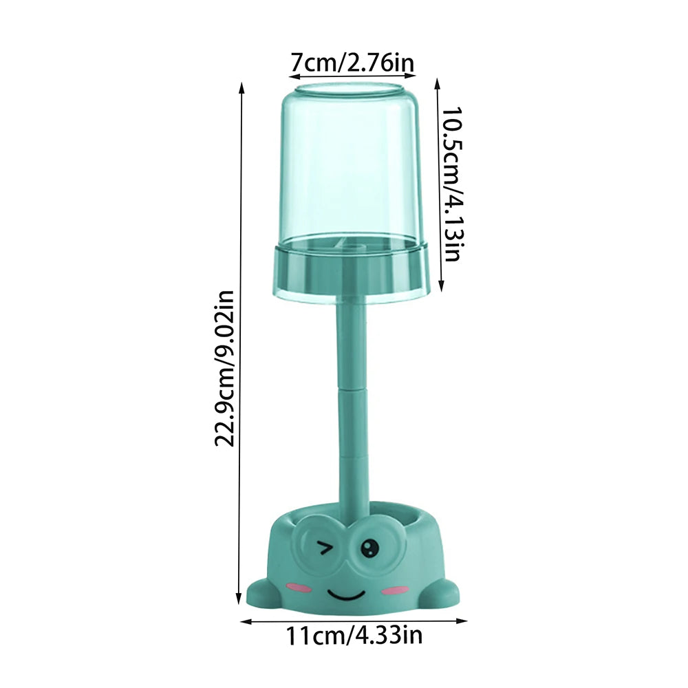 Cute Toothbrush Holder with Cup for Kids Toothpaste Toothbrush Stand for Bathroom Organizer Storage Zpaxo Green