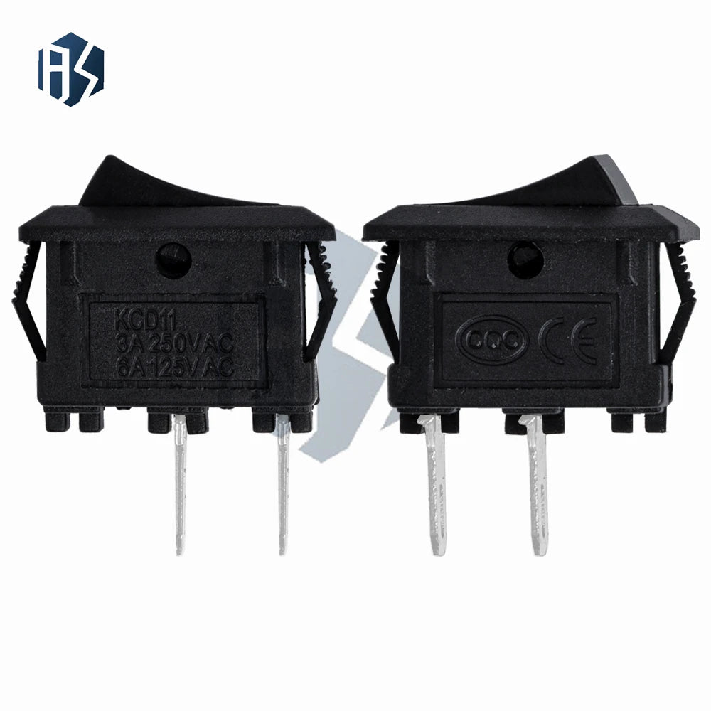 KCD11 10 SPST 2PIN Boat Rocker Switch OFF 3A 250V Car Dash Truck RV Zpaxo