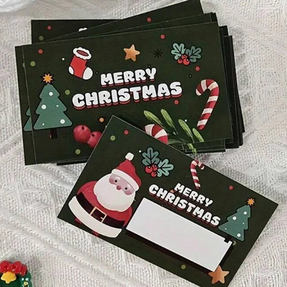 30Pcs Christmas Scratch Off Cards Santa Claus Christmas Tree Party Favors DIY Games Supplies Gift Vouchers Zpaxo