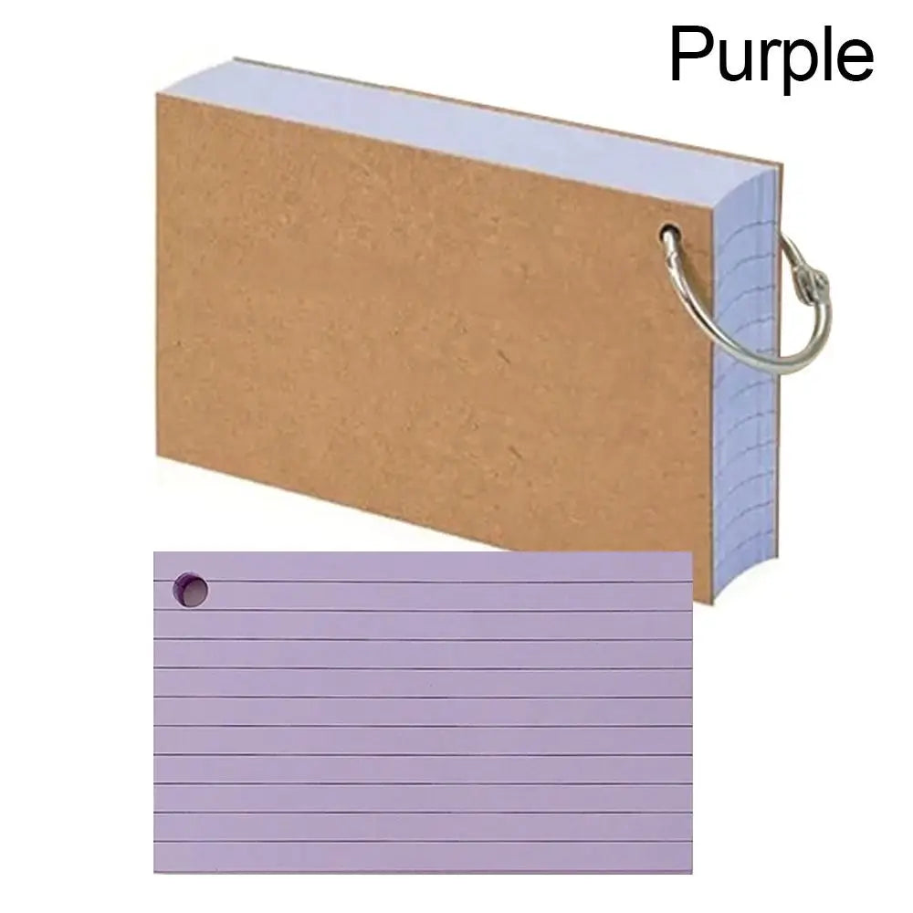Loose-leaf Horizontal Line Index Cards Binder-compatible Flash