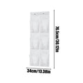 6-Pocket Mesh Hanging Organizer – Over Door & Wall Storage Hanging Storage Organizer Zpaxo White