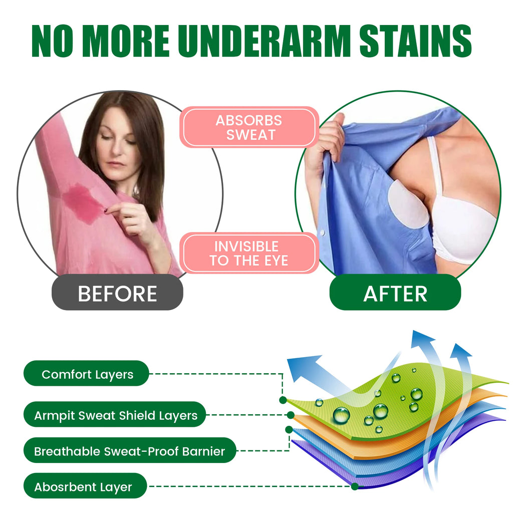 100- Underarm Sweat Pads Disposable Non-woven Breathable Ultra-thin