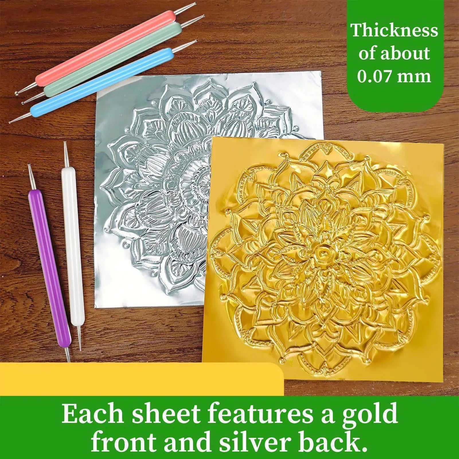 Aluminum Foil Embossing Art Tools Reusable Beginner Craft Kits