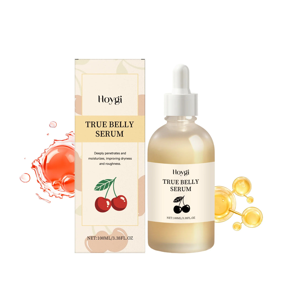 Body Care Serum with Cherry Extract Lightweight Moisturizing Serum for Dry Skin Smooth Texture and Non Greasy Absorption 100ml Zpaxo 1PC