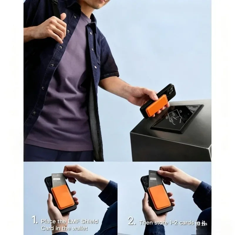 Card Wallet Holder Magnetic Phone Holder Protective Case 2 in 1 Detachable Magnetic Leather Wallet Cover Cards Holder Pocket Zpaxo