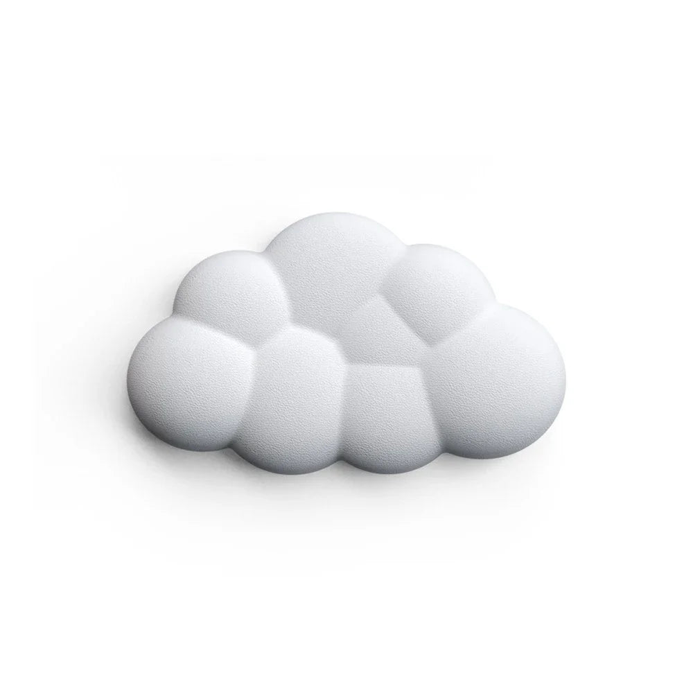Ergonomic Mouse Pad with Wrist Rest – Anti-Slip Cloud Cushion Wrist Rest Mouse Pad Zpaxo White S Size