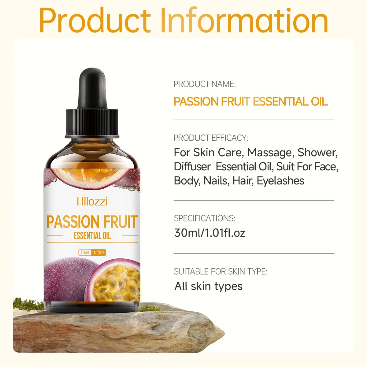 30mlPassion Fruit Essential Oil Skin Brightening, Hydrating, Hair Repair, Aromatherapy Humidifier Soap Multi-purpose essential Zpaxo