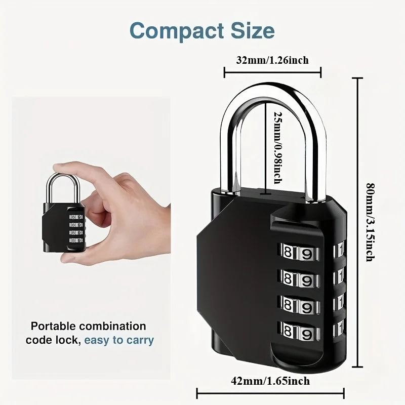 Combination Password Lock Locker 4 Digit Outdoor Waterproof Padlock