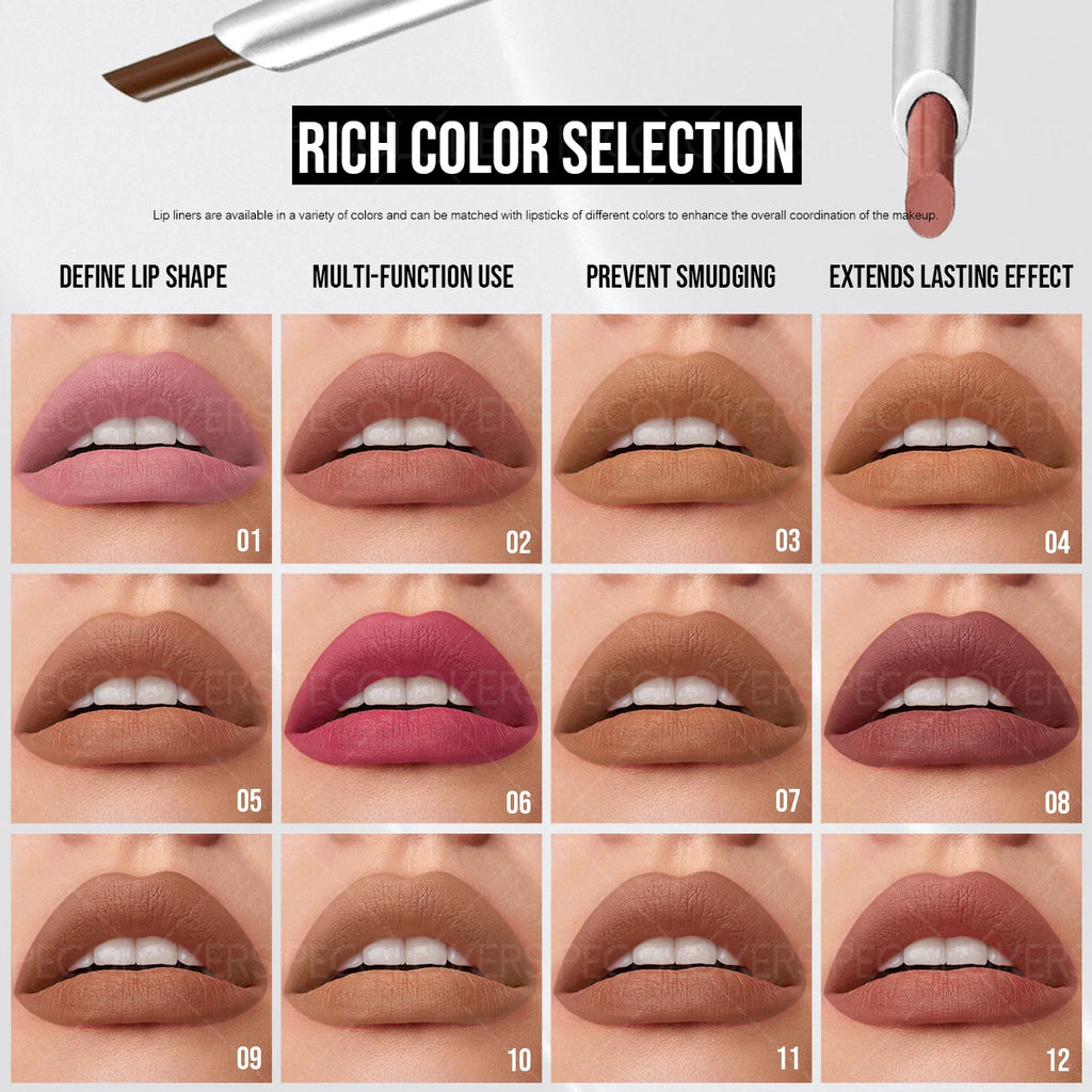 1PC Long-Lasting Waterproof Lip Liner Pen - Sweatproof Formula, Ideal for Crafting Delicate Makeup Looks Zpaxo