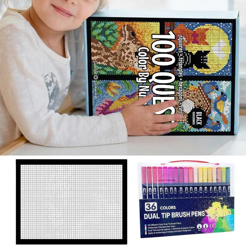 100 Quests Digital Coloring Book Funny Painting Quick-drying